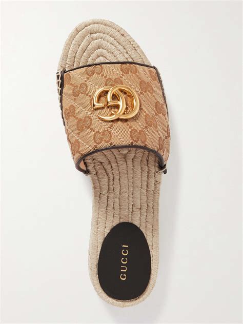 gucci espadrilles navy|net a porter Gucci slide.